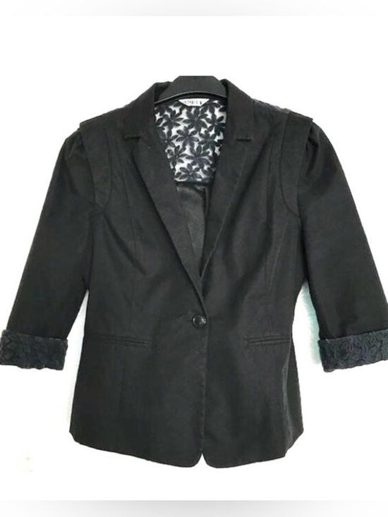 Jackets & Blazers - Black Satin Women's Jacket